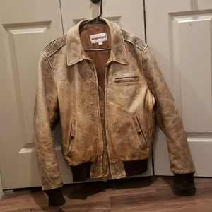 Sharper Image Leather Coat